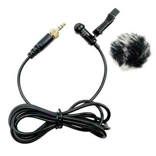 3.5mm Straight Internal Thread Plug Wireless Transmitting Lavalier Microphone, Length: 1.5m(Rabbit Fur Windproof Cover)