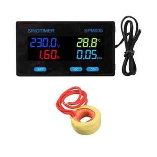 SINOTIMER SPM005 AC Digital Display Voltage Current Power Electricity Multifunctional Monitoring Meter, Specification: 20A