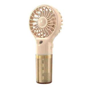 USB Rechargeable Handheld Misting Fan Portable Hydration Electrical Fan(Yellow)