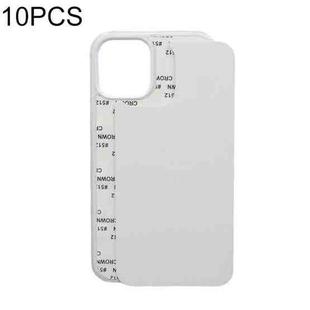 For iPhone 15 Pro Max 10PCS 2D Blank Sublimation Phone Case(Transparent)