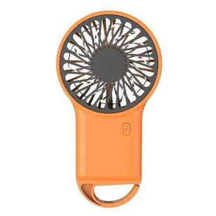 Handheld Foldable Desktop USB Rechargeable Mini Fan Mountaineering Hook Mute Fan(Orange)