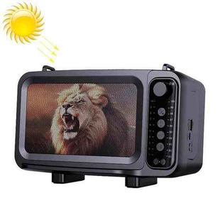 DV-666 Desktop Portable Solar Bluetooth Speaker Card FM Radio With Flashlight(Lion)