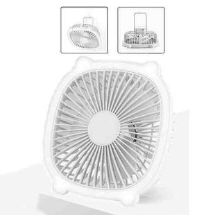 Rechargeable Table Fan With Reading LED Light  3 Wind Speed Adjustment(White)