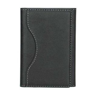Tri-fold Magnetic Leather Wallet Card Holder for iPhone 15/14/13/12 Series(Black)