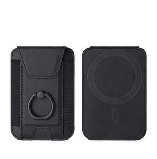 Magsafe Card Holder with Ring Elastic Wallet For iPhone 15/14/13/12 Series(Black)