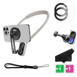 Magnetic Hanging Neck Holder For Mobile Phones/Action Cameras(Star Light Color)