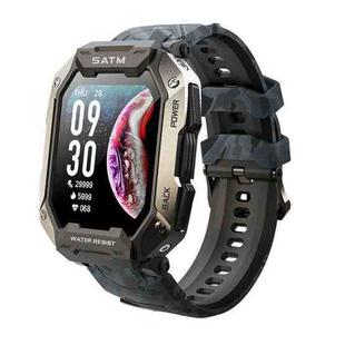 C20Plus 1.81-inch Health Monitoring Waterproof Bluetooth Call Smart Watch, Color: Camouflage Black