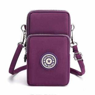 Crossbody Mobile Phone Bag Vertical Coin Purse with Armband for Women(Dark Purple)