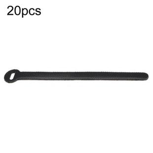 20pcs Data Cable Storage And Management Strap T-Shape Nylon Binding Tie, Model: Black 10 x 100mm