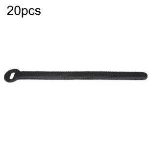 20pcs Data Cable Storage And Management Strap T-Shape Nylon Binding Tie, Model: Black 12 x 250mm