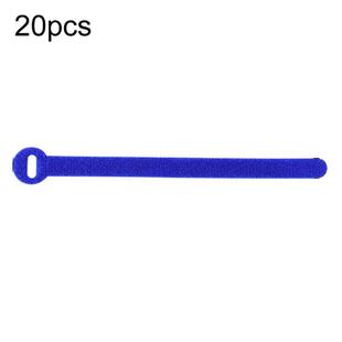 20pcs Data Cable Storage And Management Strap T-Shape Nylon Binding Tie, Model: Blue 10 x 100mm