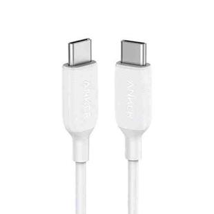 ANKER A8852 Powerline III 0.9m Fiber Dual Type-C 60W Fast Charging Data(White)