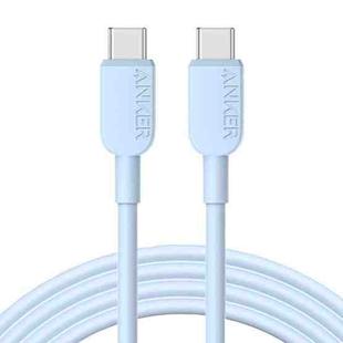 ANKER A81E1 0.9m 60W Dual Type-C Data Cell Phone Dual Head Fast Charging Cable(Blue)