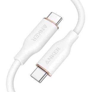 ANKER A8553 Powerline III 1.8m Skin Friendly Dual Type-C Data Cable PD100W Fast Charging Cable(White)