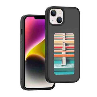 For iPhone 14 NFC Four-Color E-ink Screen DIY Phone Case(Black)