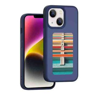 For iPhone 14 NFC Four-Color E-ink Screen DIY Phone Case(Blue)