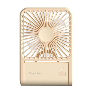 HX-123 USB Charging Wall-mounted Desktop Folding Thin and Light Small Fan(Yellow)