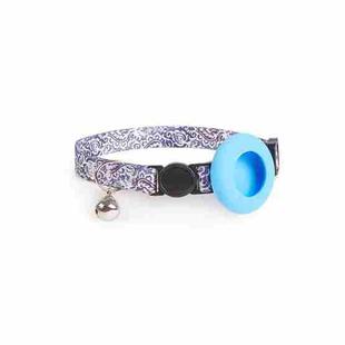 For AirTag Pet Collar Holder Print Design Case with Bell and Safety Buckle, Style: Night Coconut