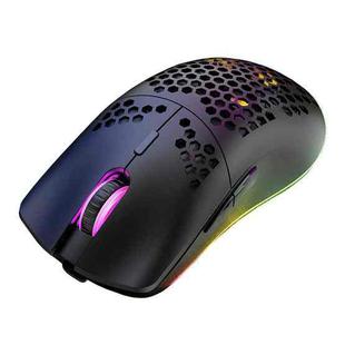 XUNSVFOX XYH80 Hollow Hole Rechargeable Wireless Gaming Mouse RGB Light Computer Office Mouse(Black)