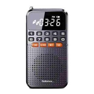 Rolton T1 Portable Radio Receiver Old People Singing Opera Player Mini Stereo Walkman(Black)