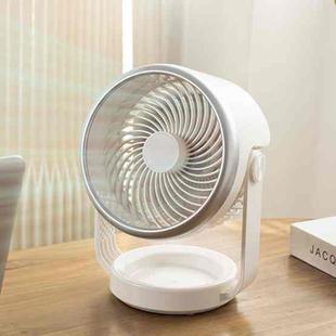 Air Circulating Fan USB Charging Desktop Quiet Fan(White)
