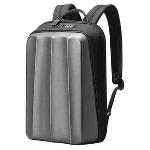 Bopai 61-122579 Large Capacity Hard Shell Password Lock Waterproof Business Laptop Backpack(Grey)