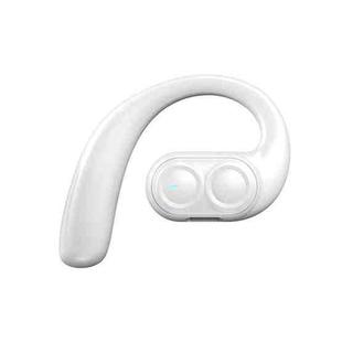 LX09 Single Ear Dual Speaker Stereo OWS On-Ear Bluetooth Earphone(White)
