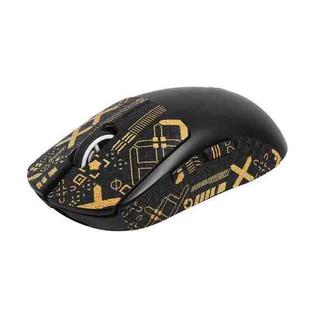 For Logitech GPW 2-Generation Mouse Anti-Slip Stickers Absorb Sweat Paste, Color: Black Gold Print Half Surround