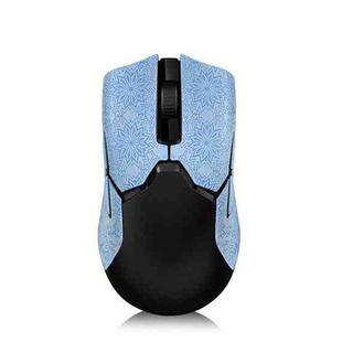 Snowflake Pattern Anti-slip Mouse Stickers For Razer Viper Ultimate Blue Half Surround