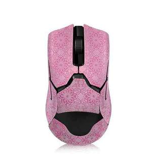 Snowflake Pattern Anti-slip Mouse Stickers For Razer Viper Ultimate Pink Full Surround