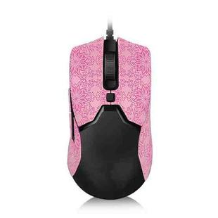 Snowflake Pattern Anti-slip Mouse Stickers For Razer Viper Mini Pink Half Surround