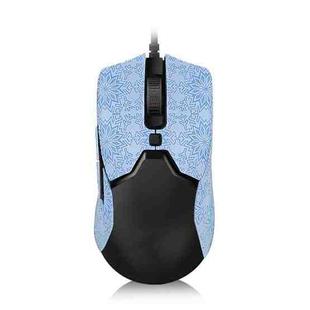 Snowflake Pattern Anti-slip Mouse Stickers For Razer Viper Mini Blue Half Surround