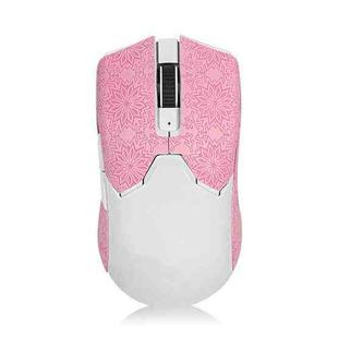 Snowflake Pattern Anti-slip Mouse Stickers For Razer Viper V2 Pro Pink Half Surround