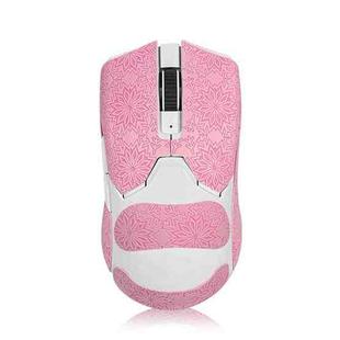 Snowflake Pattern Anti-slip Mouse Stickers For Razer Viper V2 Pro Pink Full Surround