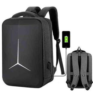 17 inch Multifunctional Waterproof Business Sports Laptop Backpack with USB Port(Dark Gray)