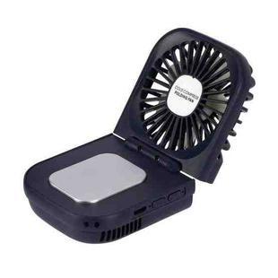 USB Charging Folding Outdoor Handheld Mini Cold Compress Fan Desktop Cooling Fan(Navy Blue)