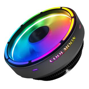 COOLMOON CPU Cooler Desktop Computer Auto Color Change Multi-Platform Mute Cooling Fan(Colorful Fine Aperture)