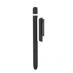 For Apple Pencil 1 AhaStyle PT141 Triple Defense Pen Clip Silicone Protective Case(Black)