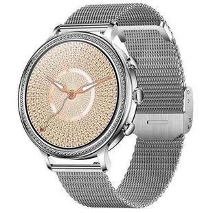 V60 1.39 Inch Health Monitoring Multifunctional Waterproof Bluetooth Call Smart Watch, Color: Silver Steel