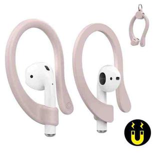 AhaStyle PT78 1pair Wireless Earphones Magnetic Silicone Storage Anti-Loss Earhooks For Apple AirPods 1 / 2 / 3 / Pro / Pro 2(Pink)