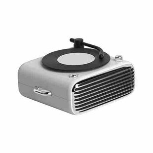 YJQ-D10 Portable Desktop Retro Vinyl Record Player Bluetooth Speaker(White)