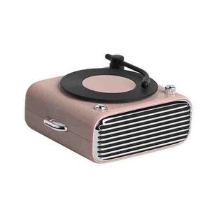YJQ-D10 Portable Desktop Retro Vinyl Record Player Bluetooth Speaker(Pink)