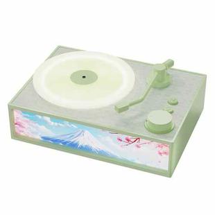 Light Painting Vinyl Record Player Diffuser Wireless Bluetooth Speaker(Matcha Green)