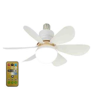 Home Small Fan Light E27 Snail Mouth Suspension Fan Lamp, Size: 520x185mm 40W White(Remote Control Without Base)