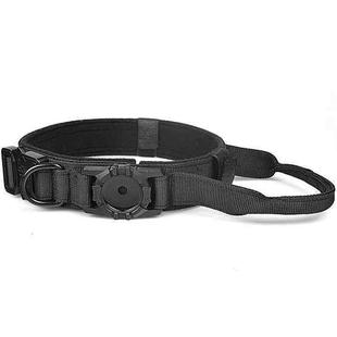 For AirTag Locator Nylon Adjustable Anti-Breakaway Collar, Size: L(Black)