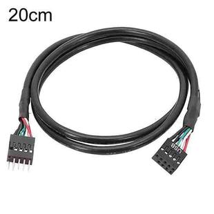 20cm Motherboard 9Pin USB2.0 Extension Cable 26AWG Double Shielded Cord