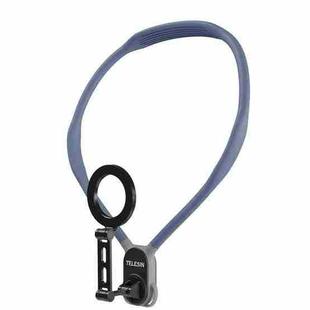 TELESIN MNM-002 Magsafe Magnetic Suction Mobile Phone Hanging Neck POV Viewing Angle Lazy Stand(Blue)