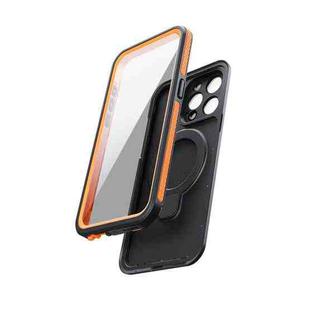 For IPhone 15 Pro Max TELESIN P4-WTP-02 IP68 Waterproof Case Dustproof Diving Magsafe Magnetic Protective Case