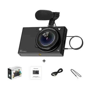 High-Definition CCD Digital Camera 64 Million WiFi Card Camera, Color: Black + Microphone