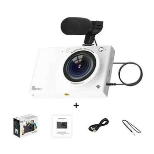 High-Definition CCD Digital Camera 64 Million WiFi Card Camera, Color: White + Microphone